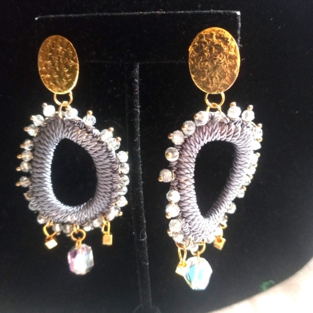 Mexican glass beads earrings handmade ( Box A )
